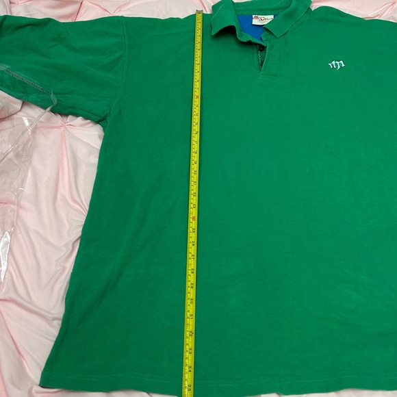 Mecca Green Polo Shirt with Blue Collar - Picture 8 of 10